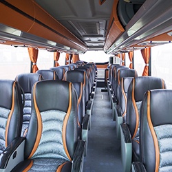 Intérieur bus sièges en cuir