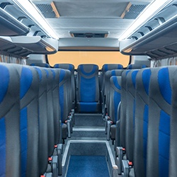 Intérieur bus sièges en tissus