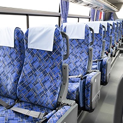 Intérieur bus sièges en tissus