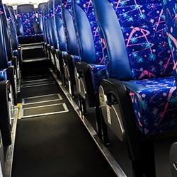 Intérieur bus sièges en tissus