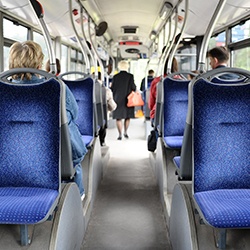 Intérieur bus sièges en tissus